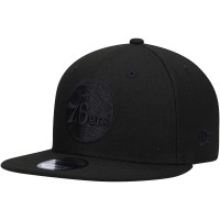 Бейсболка Philadelphia 76ers New Era Black On Black 9FIFTY