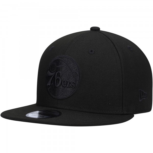 Бейсболка Philadelphia 76ers New Era Black On Black 9FIFTY