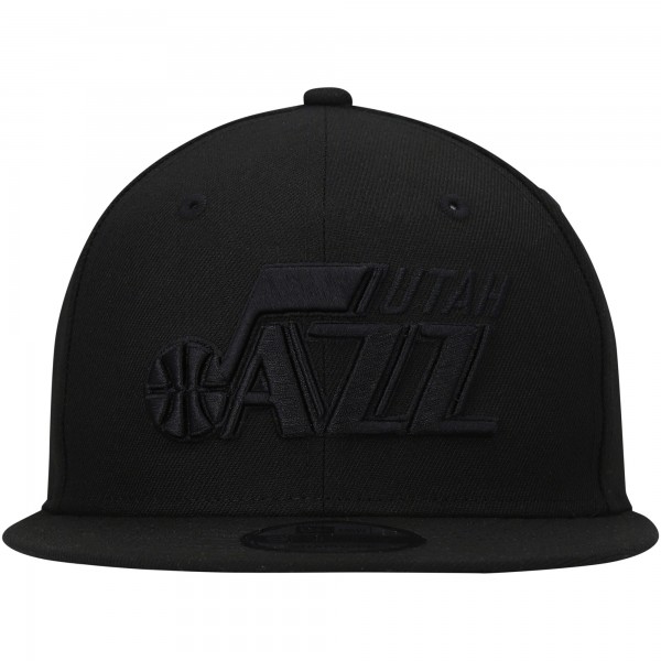 Бейсболка Utah Jazz New Era Black On Black 9FIFTY