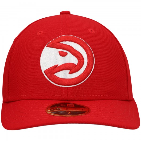 Бейсболка Atlanta Hawks New Era Team Low Profile 59FIFTY - Red - официальный мерч NBA