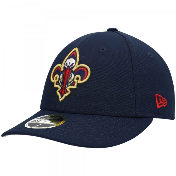 Бейсболка New Orleans Pelicans New Era Team Logo Low Profile 59FIFTY - Navy - официальный мерч NBA