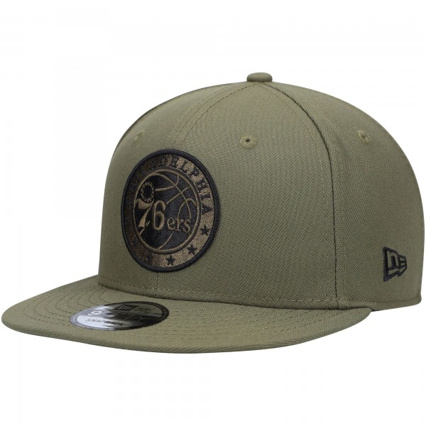 Бейсболка Philadelphia 76ers New Era 9FIFTY - Olive