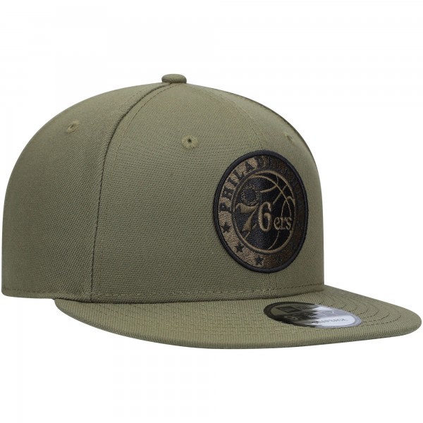 Бейсболка Philadelphia 76ers New Era 9FIFTY - Olive