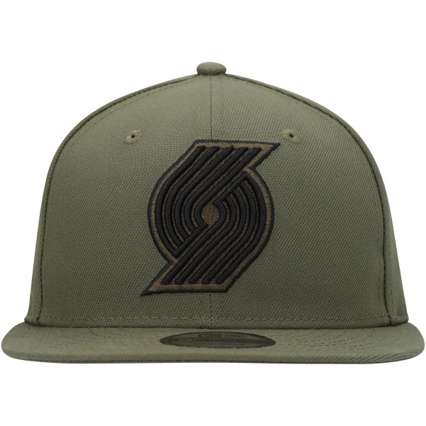 Бейсболка Portland Trail Blazers New Era 9FIFTY - Olive