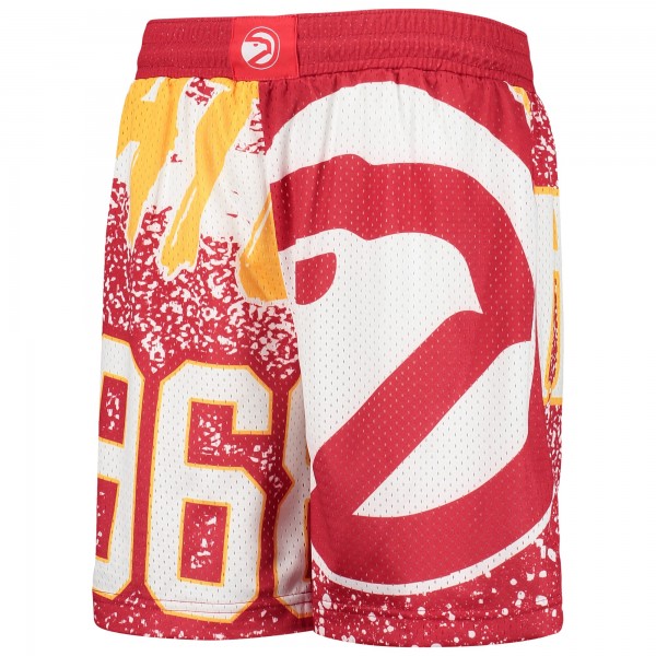 Детские шорты Atlanta Hawks Mitchell & Ness Hardwood Classics Jumbotron - Red - атрибутика NBA