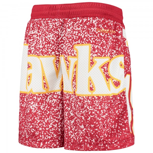 Детские шорты Atlanta Hawks Mitchell & Ness Hardwood Classics Jumbotron - Red - атрибутика NBA