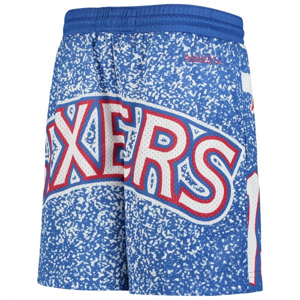 Детские шорты Philadelphia 76ers Mitchell & Ness Hardwood Classics Jumbotron - Royal - атрибутика NBA