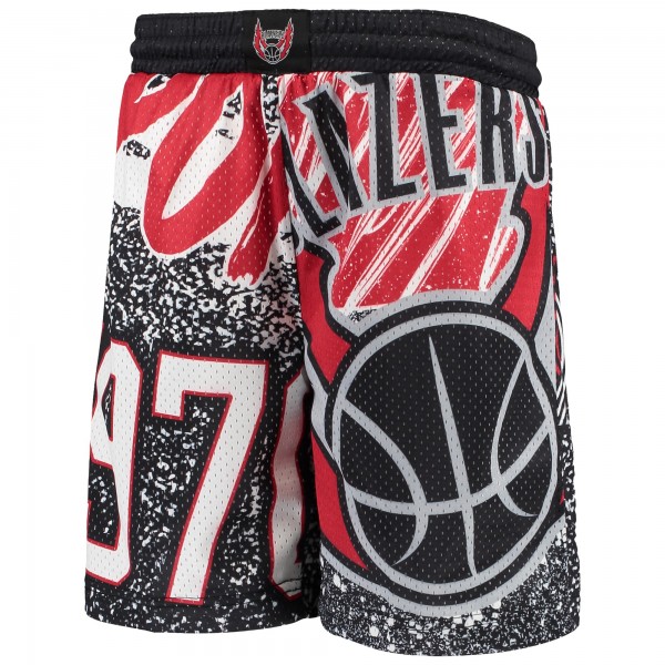 Детские шорты Portland Trail Blazers Mitchell & Ness Hardwood Classics Jumbotron - Black - атрибутика NBA