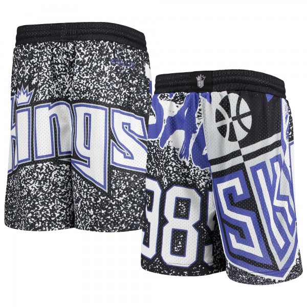 Детские шорты Sacramento Kings Mitchell & Ness Hardwood Classics Jumbotron - Black - атрибутика NBA