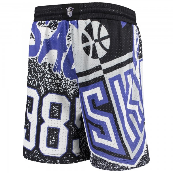 Детские шорты Sacramento Kings Mitchell & Ness Hardwood Classics Jumbotron - Black - атрибутика NBA