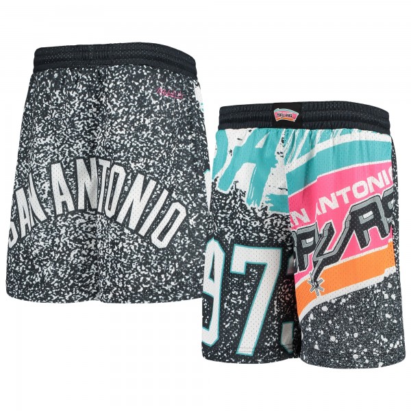 Детские шорты San Antonio Spurs Mitchell & Ness Hardwood Classics Jumbotron - Black - атрибутика NBA