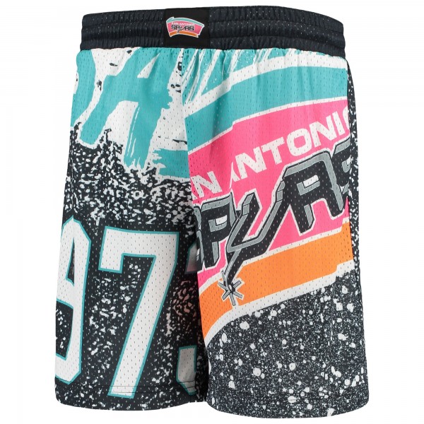 Детские шорты San Antonio Spurs Mitchell & Ness Hardwood Classics Jumbotron - Black - атрибутика NBA
