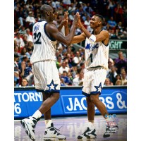 Unsigned Orlando Magic Penny Hardaway & Shaquille ONeal Fanatics Authentic Hardwood Classics Celebration Photograph