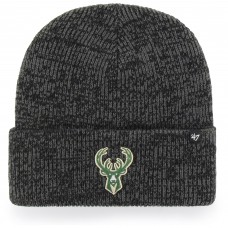 Milwaukee Bucks 47 Black Brain Freeze Cuffed Knit Hat