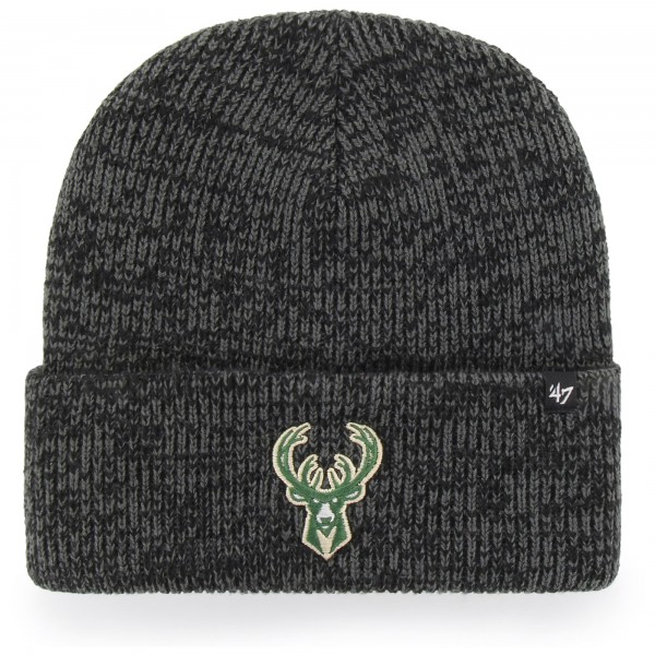 Milwaukee Bucks 47 Black Brain Freeze Cuffed Knit Hat