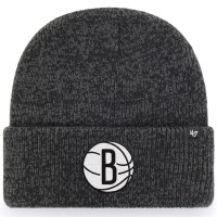 Brooklyn Nets 47 Black Alternate Logo Brain Freeze Cuffed Knit Hat