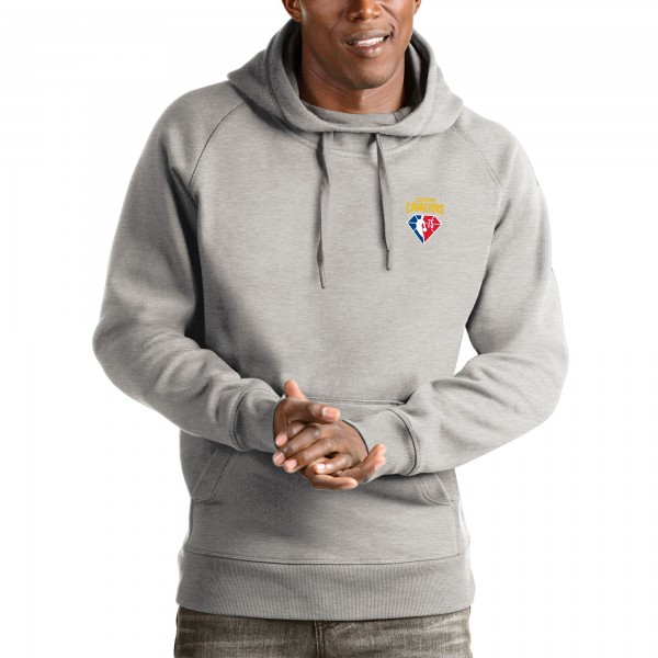 Толстовка с капюшоном Cleveland Cavaliers Antigua NBA 75th Anniversary Victory - Heathered Gray - фирменная одежда NBA