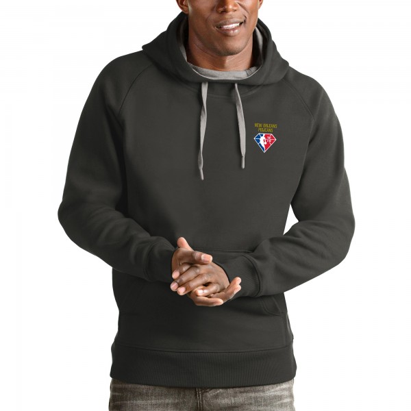 Толстовка New Orleans Pelicans Antigua NBA 75th Anniversary Victory - Charcoal