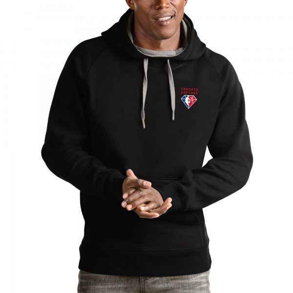 Толстовка с капюшоном Toronto Raptors Antigua NBA 75th Anniversary Victory - Black - фирменная одежда NBA