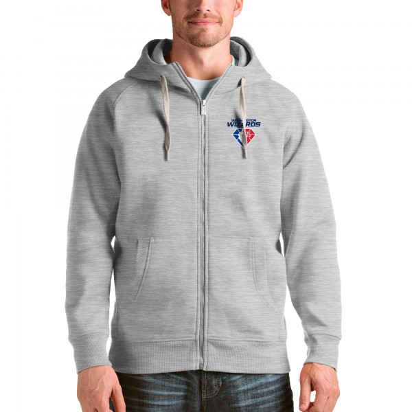 Толстовка на молнии Washington Wizards Antigua NBA 75th Anniversary - Heathered Gray - фирменная одежда NBA