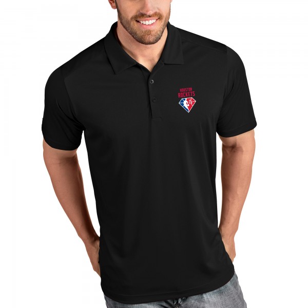 Футболка поло Houston Rockets Antigua NBA 75th Anniversary - Black - спортивная одежда НБА