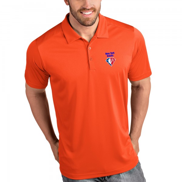 Футболка поло New York Knicks Antigua NBA 75th Anniversary - Orange - спортивная одежда НБА