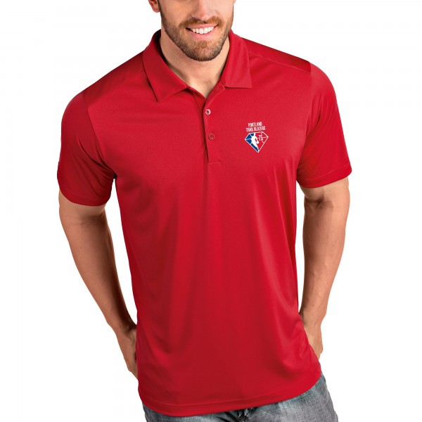 Футболка поло Portland Trail Blazers Antigua NBA 75th Anniversary - Red - спортивная одежда НБА