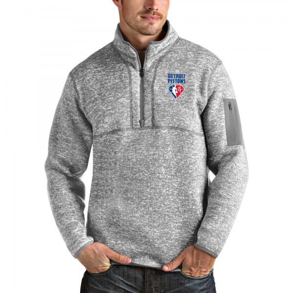Кофта Detroit Pistons Antigua NBA 75th Anniversary Fortune - Heathered Gray