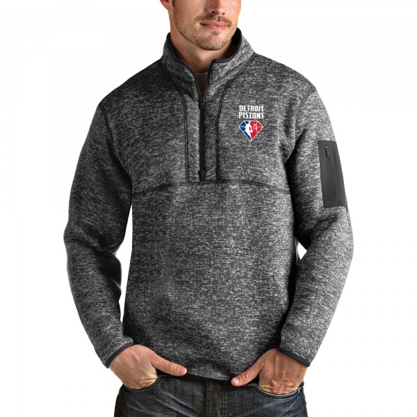 Кофта Detroit Pistons Antigua NBA 75th Anniversary Fortune - Heathered Charcoal