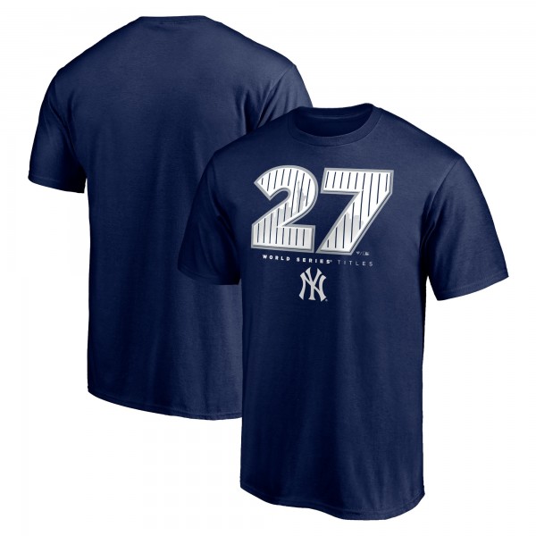 New York Yankees Fanatics Navy Hometown World Series Titles T-Shirt