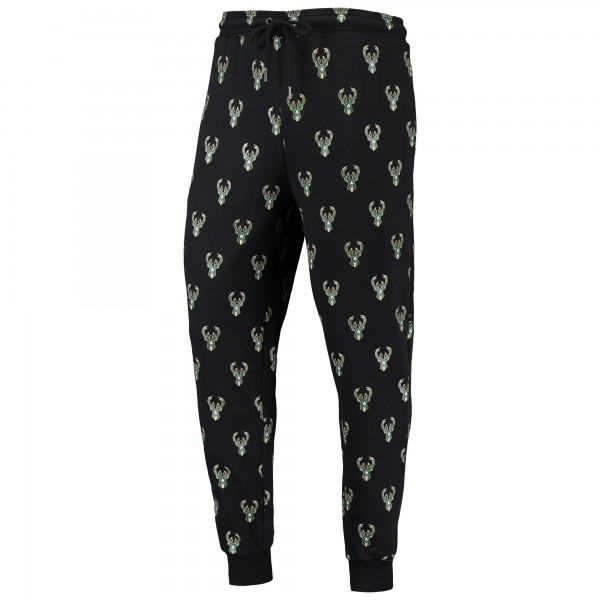 Спортивные штаны Milwaukee Bucks The Wild Collective Allover Logo - Black