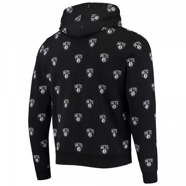 Толстовка Unisex Brooklyn Nets The Wild Collective Black Allover Logo