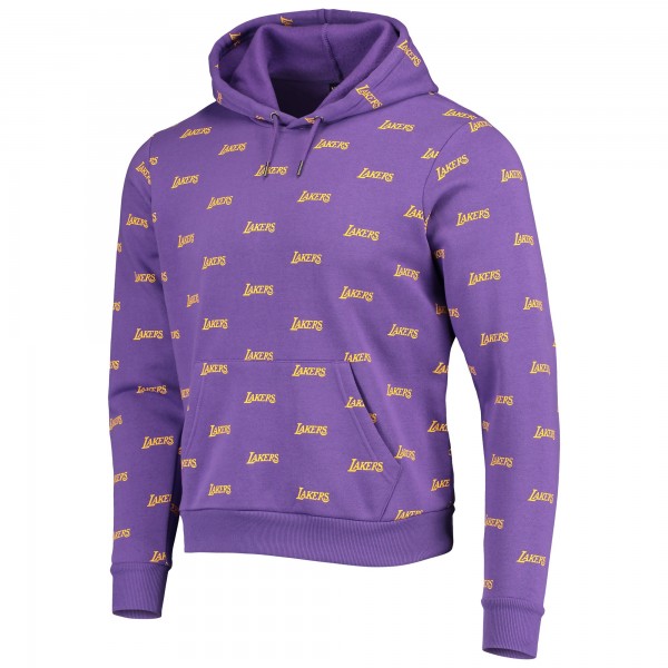 Толстовка с капюшоном Los Angeles Lakers The Wild Collective Unisex Allover Logo - Purple - фирменная одежда NBA