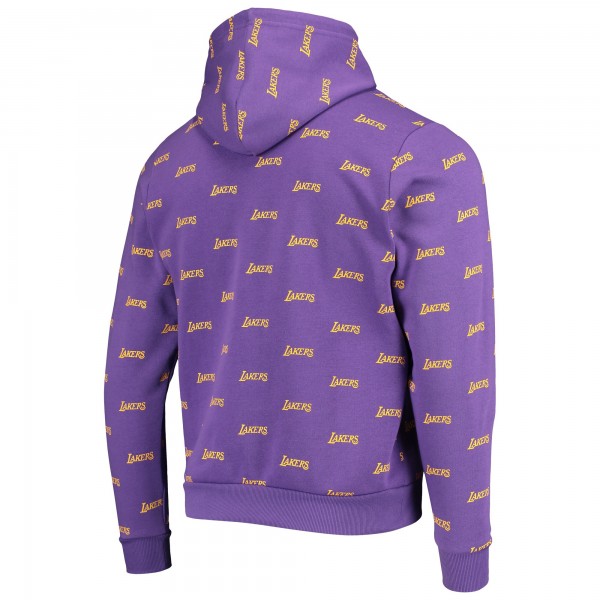 Толстовка с капюшоном Los Angeles Lakers The Wild Collective Unisex Allover Logo - Purple - фирменная одежда NBA