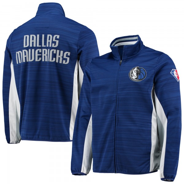 Куртка на молнии Dallas MavericksG-III Sports by Carl Banks 75th Anniversary Power Forward Space-Dye- Blue