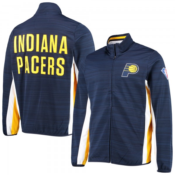 Куртка на молнии Indiana PacersG-III Sports by Carl Banks 75th Anniversary Power Forward Space-Dye- Navy