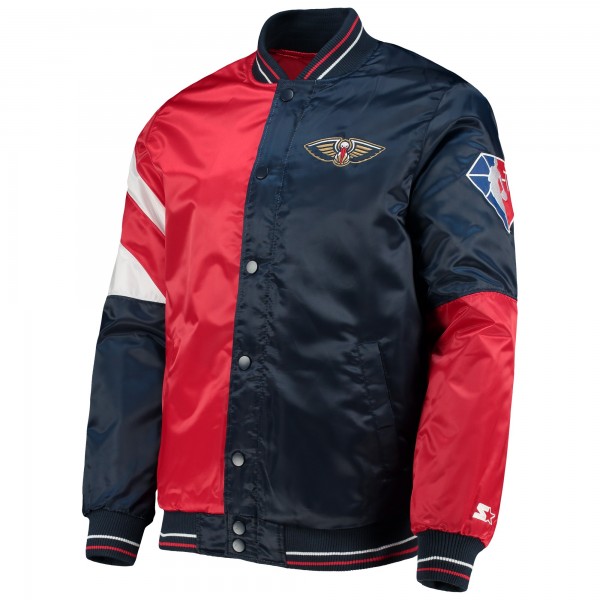 Куртка на кнопках New Orleans Pelicans Starter 75th Anniversary Leader - Red/Navy