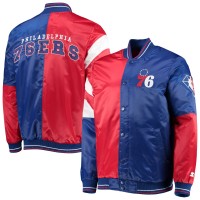 Куртка на кнопках Philadelphia 76ers Starter 75th Anniversary Leader - Red/Royal