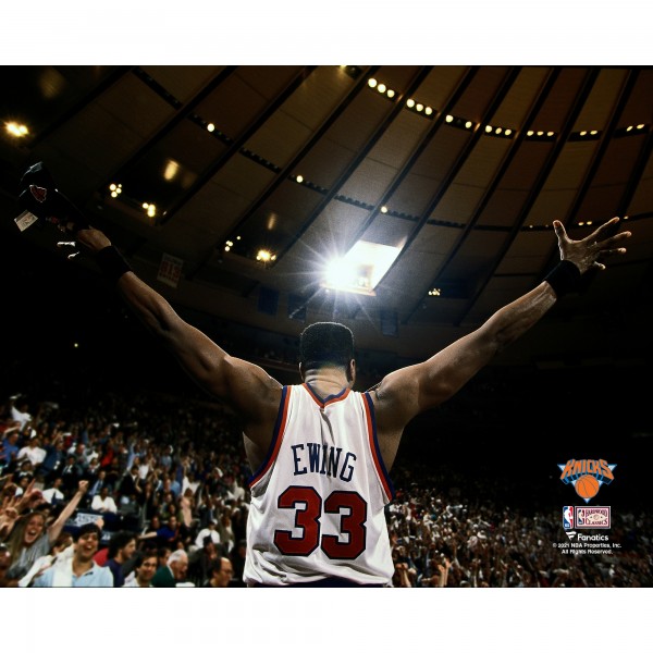 Unsigned New York Knicks Patrick Ewing Fanatics Authentic Hardwood Classics Celebration Photograph