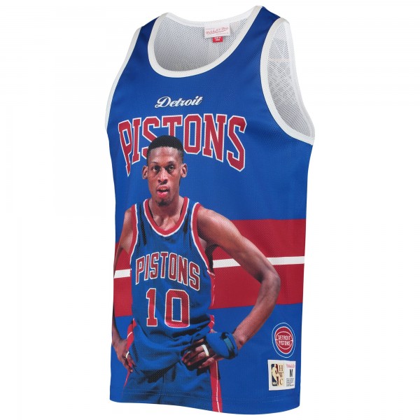 Майка Dennis Rodman Detroit Pistons Mitchell & Ness Hardwood Classics Player - Blue