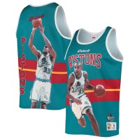 Майка Grant Hill Detroit Pistons Mitchell & Ness Hardwood Classics - Teal