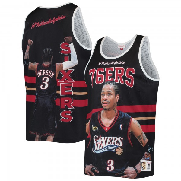 Майка Allen Iverson Philadelphia 76ers Mitchell & Ness Hardwood Classics - Black