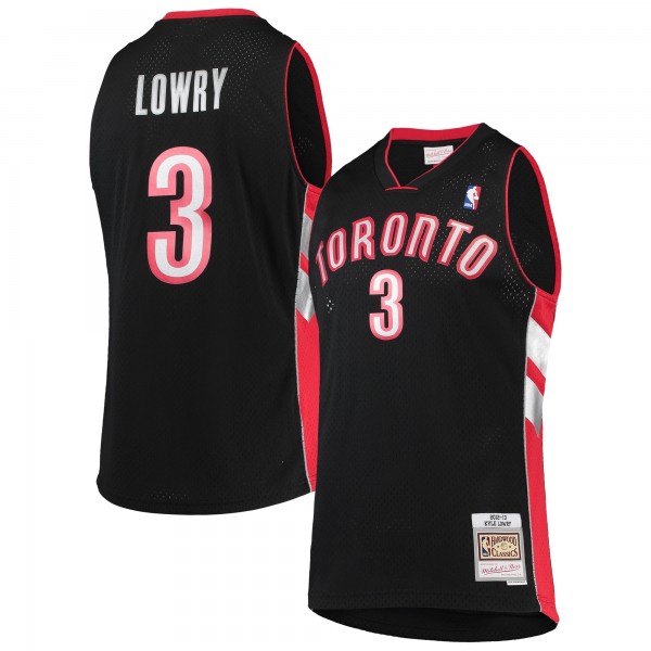 Игровая майка Kyle Lowry Toronto Raptors Mitchell & Ness Hardwood Classics Swingman - Black - оригинальная джерси НБА