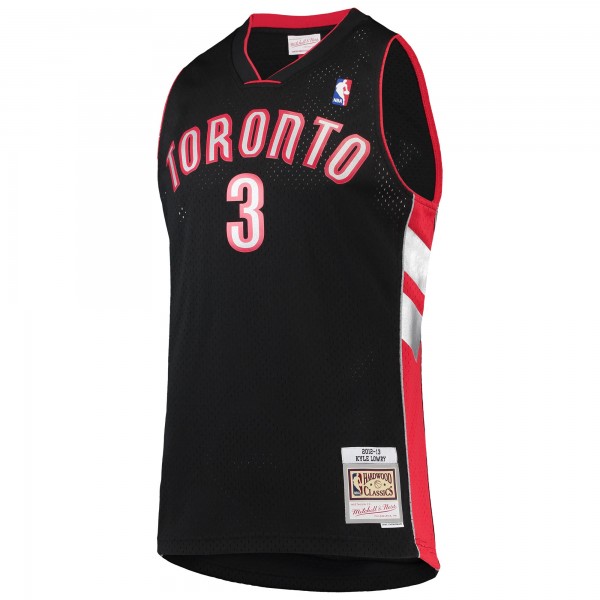 Игровая майка Kyle Lowry Toronto Raptors Mitchell & Ness Hardwood Classics Swingman - Black - оригинальная джерси НБА
