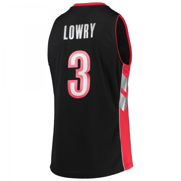 Игровая майка Kyle Lowry Toronto Raptors Mitchell & Ness Hardwood Classics Swingman - Black - оригинальная джерси НБА