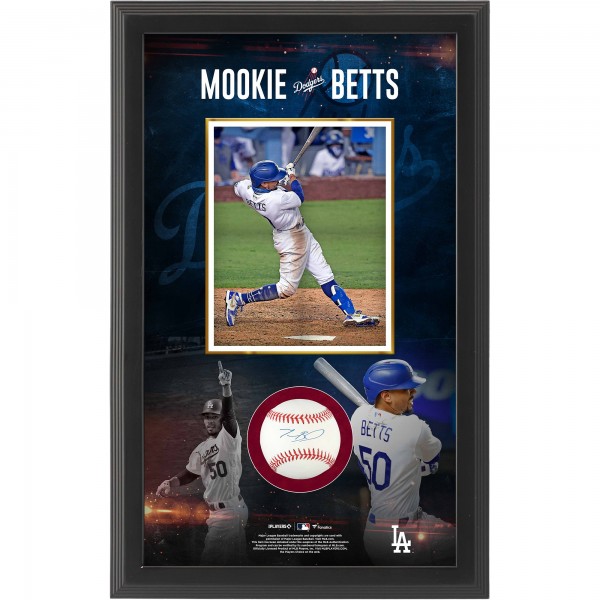 Autographed Los Angeles Dodgers Mookie Betts Fanatics Authentic Baseball Shadow Box