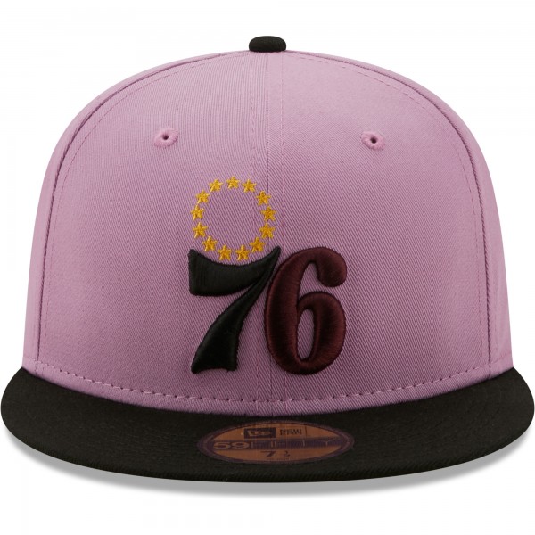 Бейсболка Philadelphia 76ers New Era Color Pack 59FIFTY - Lavender/Black