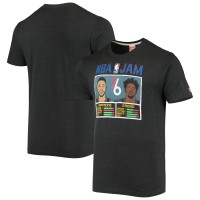 Футболка Ben Simmons and Joel Embiid Philadelphia 76ers Homage NBA Jam Tri-Blend - Charcoal