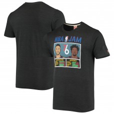 Футболка Ben Simmons and Joel Embiid Philadelphia 76ers Homage NBA Jam Tri-Blend - Charcoal