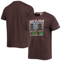 Футболка C.J. McCollum and Damian Lillard Portland Trail Blazers Homage NBA Jam Tri-Blend - Brown